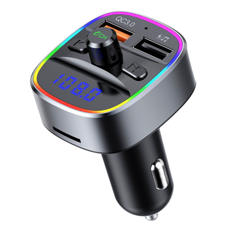 MP3 player auto cu Bluetooth FM transmitter, încărcător USB pentru mașină, convorbiri hands-free, alimentare 12–24V