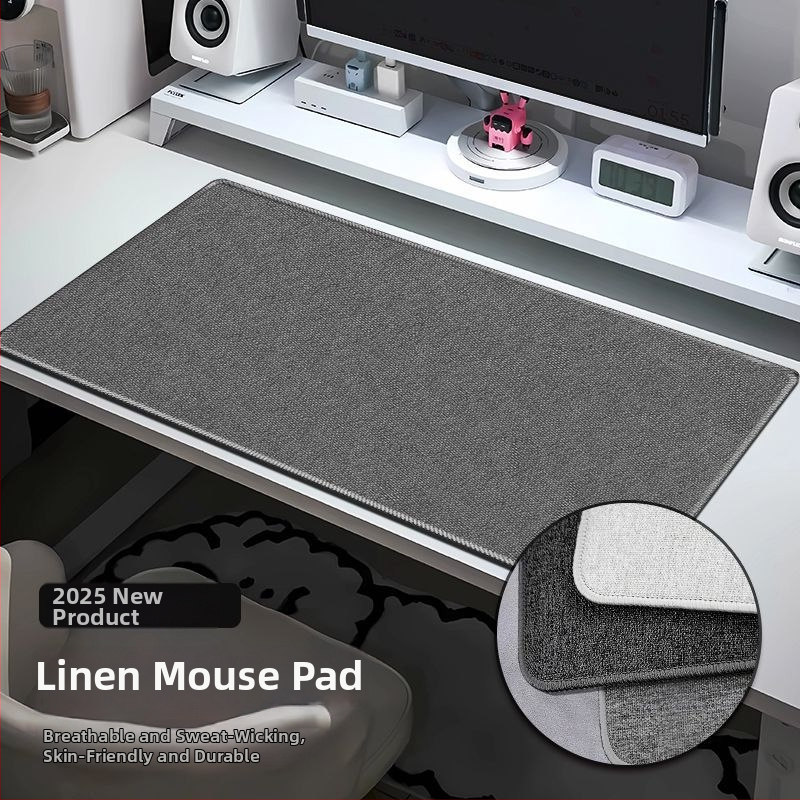 Extra veľká ľanová podložka pod stôl – protišmyková, prírodná guma, jednostranná, povrch s tepelno-prenosom