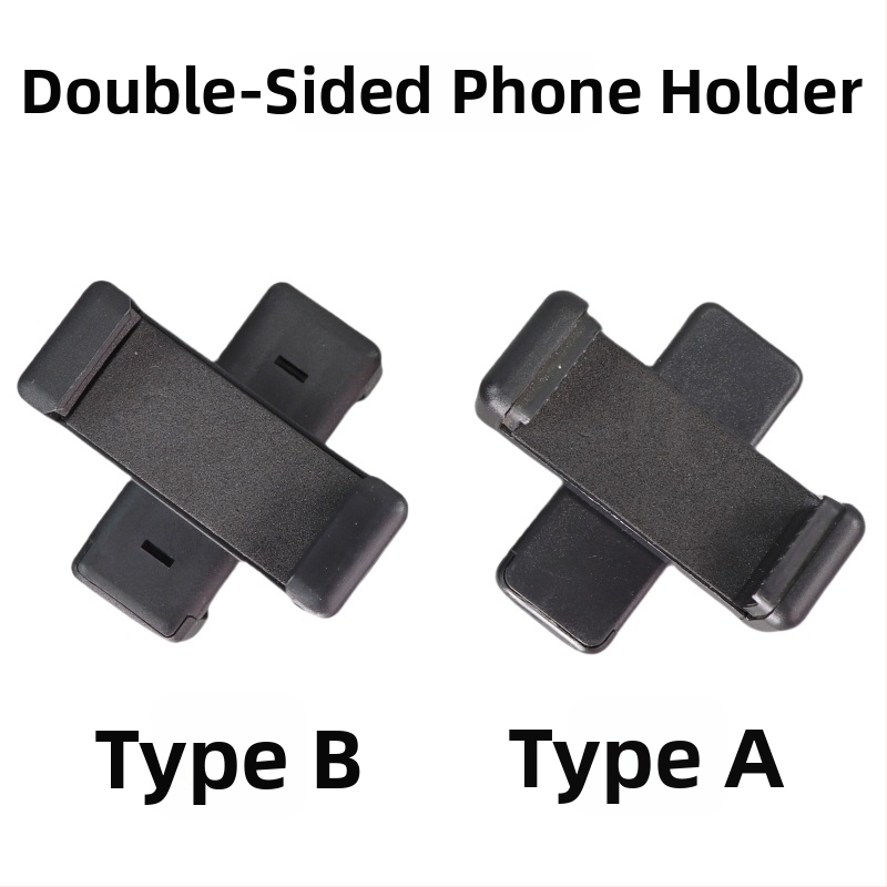 HY-S2 Suport pentru telefon, din plastic, universal; suport dublu pentru telefon, stație teleprompter, pentru birou sau în mână, suport pentru două camere