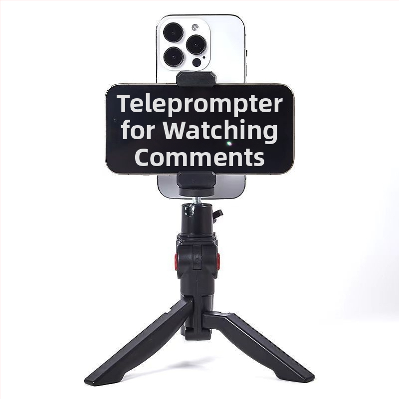 HY-S2 Suport pentru telefon, din plastic, universal; suport dublu pentru telefon, stație teleprompter, pentru birou sau în mână, suport pentru două camere