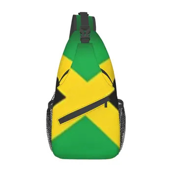 Muška crossbody torba s printom zastave, izdržljiva, casual, s džepom za novčiće
