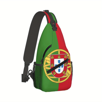 Muška crossbody torba s printom zastave, izdržljiva, casual, s džepom za novčiće
