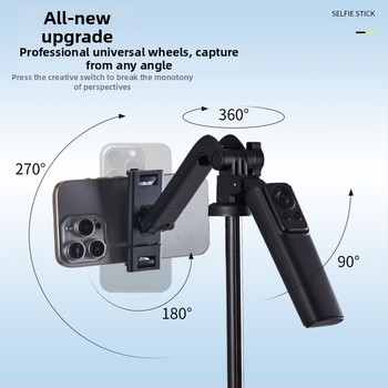 Všetko-v-jednom Lavalier mikrofón a stojan na telefón s 360° otáčaním, zliatina