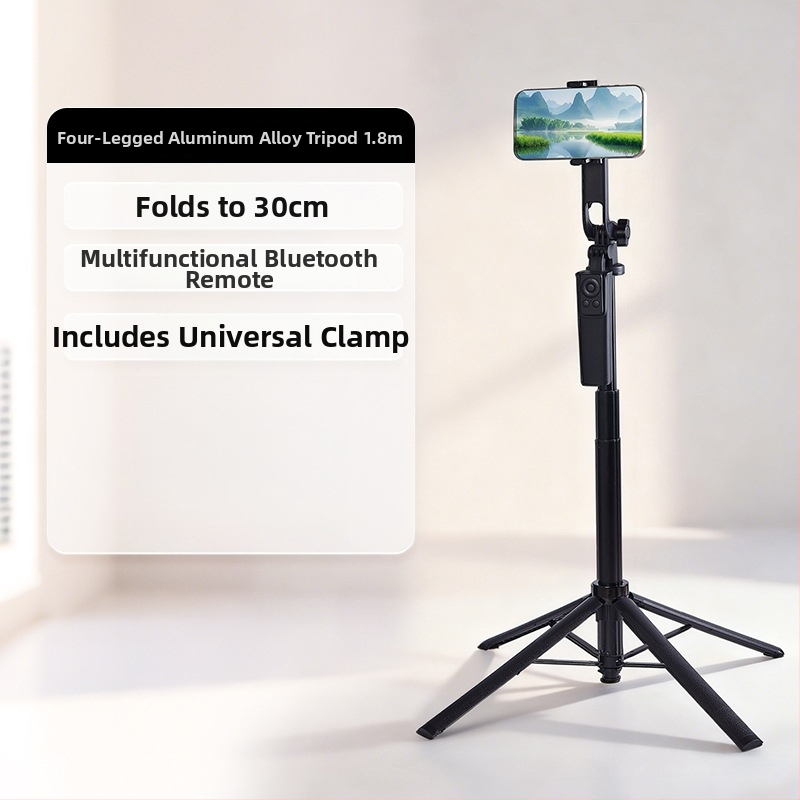 Všetko-v-jednom Lavalier mikrofón a stojan na telefón s 360° otáčaním, zliatina