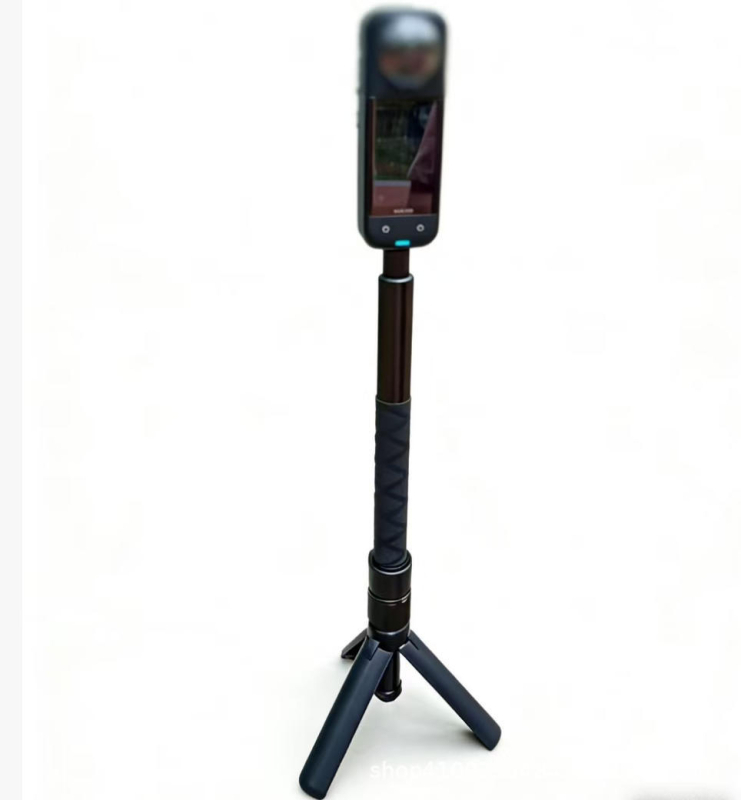 Trepied pentru selfie TOPLING Top-2 pentru telefoane mobile și camere – ABS, 3 secțiuni, încărcare maximă 2 kg, fără Bluetooth