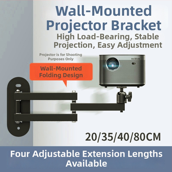 Nástenný držiak na projektor so sklápacím poličkou