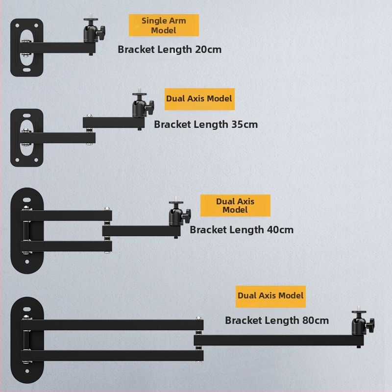 Nástenný držiak na projektor so sklápacím poličkou