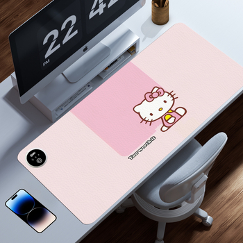 Heat-1 Голяма кожена нагревателна подложка за бюро с подгряване на ръката — персонализирана по чертежи, печатано лого