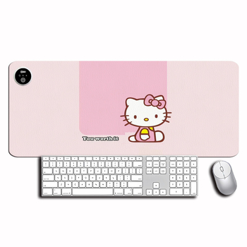 Heat-1 Голяма кожена нагревателна подложка за бюро с подгряване на ръката — персонализирана по чертежи, печатано лого