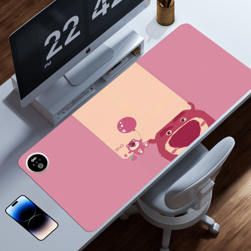 Heat-1 Голяма кожена нагревателна подложка за бюро с подгряване на ръката — персонализирана по чертежи, печатано лого