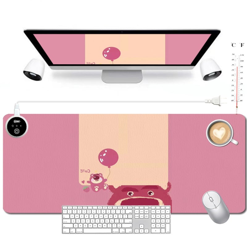 Heat-1 Голяма кожена нагревателна подложка за бюро с подгряване на ръката — персонализирана по чертежи, печатано лого