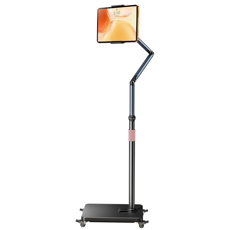 Suport universal de podea pentru telefon mobil și tabletă – mobil, anti vibrație, filmare de sus, compatibil cu iPad, ABS+aluminiu+fier