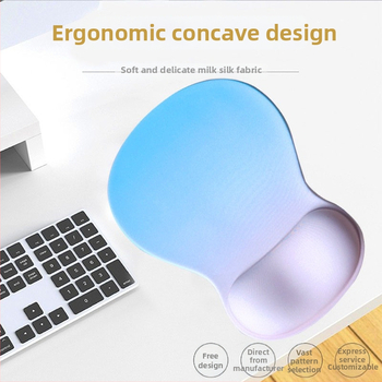 Подложка за китката на мишката — силиконов плат, едностранна, подпора за китката, инжекционно формована