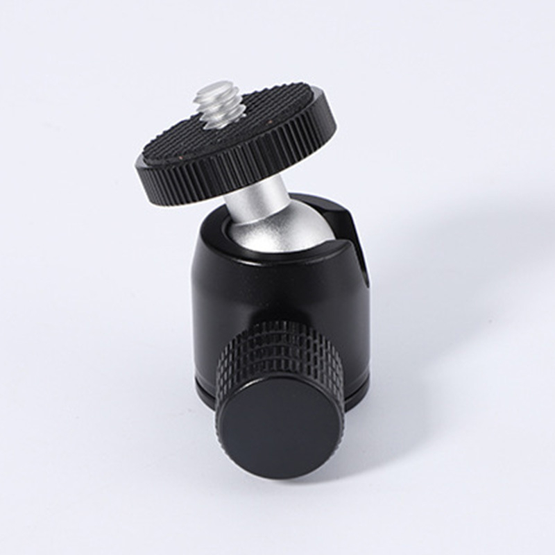 Mini gimbal trojpod sférický pre mobilný telefón a SLR fotoaparát, hliníková zliatina, 1/4" závit, horizontálne 360°, vertikálne 180°, hmotnosť 40 g