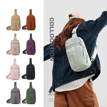 Torba za prsa Crossbody, Najlon, Urban Simplicity, Proljeće 2025, Zip, Prostor za prijenosno računalo
