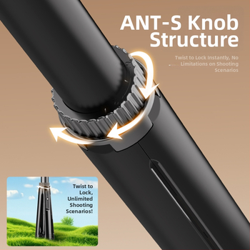Bluetooth selfie tyč s podstavným teleskopickým statívom, hliníková zliatina + ABS, diaľkové ovládanie, držiak na kameru