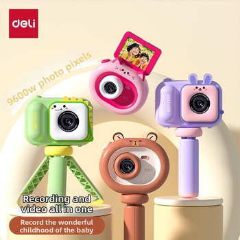 Deli bērnu kamera – fotografē un veido video, plastmasas rotaļlieta 7–14 gadiem