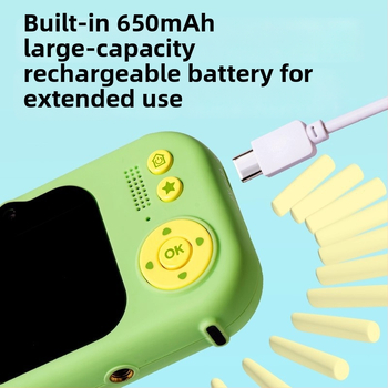 Deli bērnu kamera – fotografē un veido video, plastmasas rotaļlieta 7–14 gadiem