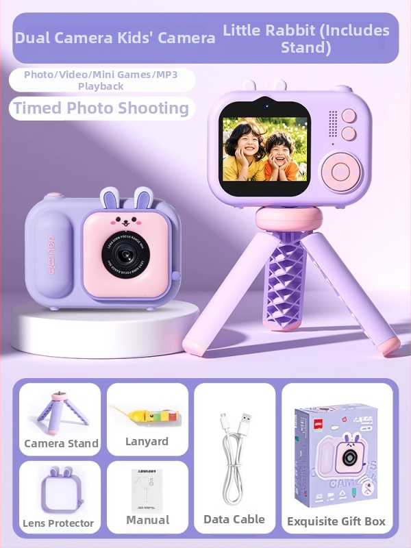 Deli bērnu kamera – fotografē un veido video, plastmasas rotaļlieta 7–14 gadiem