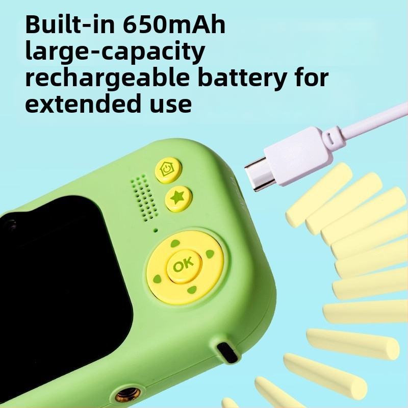 Deli bērnu kamera – fotografē un veido video, plastmasas rotaļlieta 7–14 gadiem