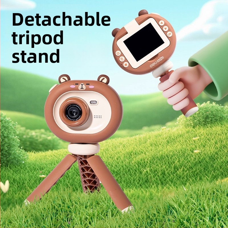 Deli bērnu kamera – fotografē un veido video, plastmasas rotaļlieta 7–14 gadiem