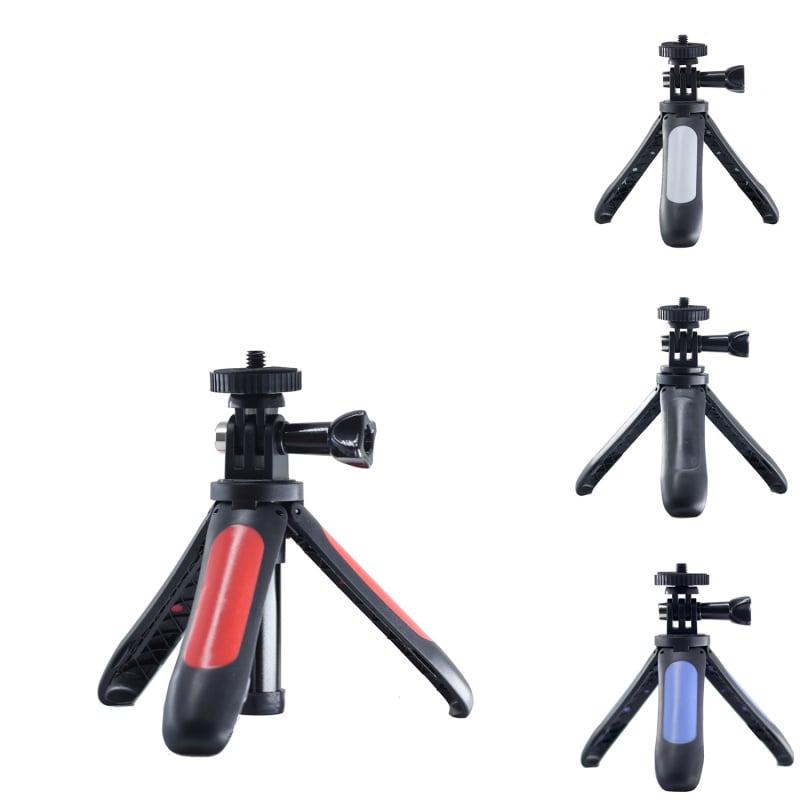 Rozťahovacia tyč s mini statívom – selfie tyč pre GoPro Hero, DJI Osmo, Xiaoyi 4K akčné kamery; Materiál: plast + hliníková zliatina; Maximálna záťaž: do 2 kg; Hmotnosť: 0,07 kg