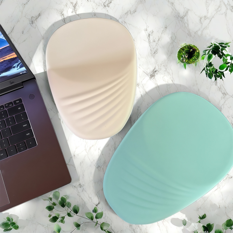 Подложка за мишка с подпора за китка, пяна с бавно възстановяване + PU, ергономична, антиплъзгаща, триизмерен наклон