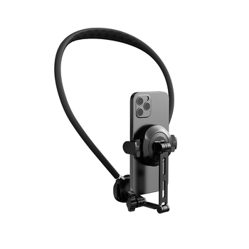 Magnetický nákrčný držiak pre telefón s pohľadom z prvej osoby — pevný držiak pre GoPro a DJI akčné kamery | Materiály: silikón, PC a hliníková zliatina | Možnosť loga