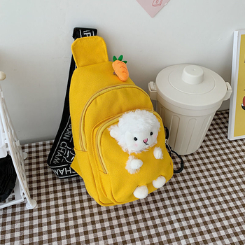 Geantă crossbody din pânză, căptușeală din pânză, închidere cu fermoar, stil mic pătrat, Primăvara 2018