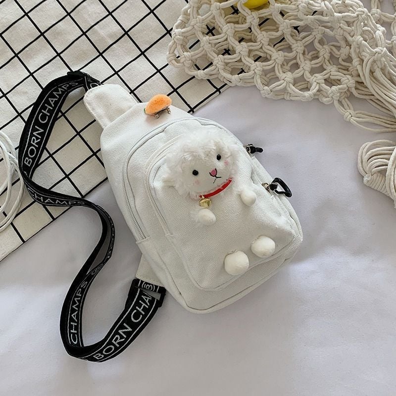 Geantă crossbody din pânză, căptușeală din pânză, închidere cu fermoar, stil mic pătrat, Primăvara 2018