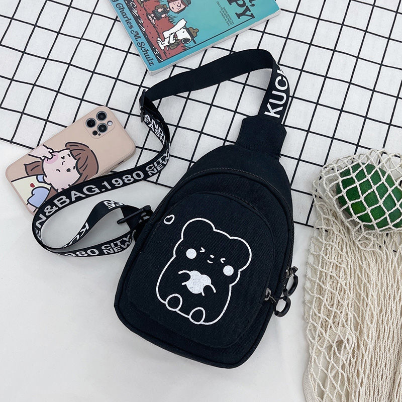 Geantă crossbody din pânză, căptușeală din pânză, închidere cu fermoar, stil mic pătrat, Primăvara 2018