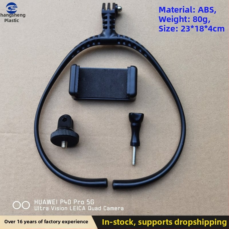 GoPro nyakpántos tartó akciókamerákhoz, műanyag kivitel, logónyomtatás támogatott, kompatibilis GoPro-val és más akciókamerákkal