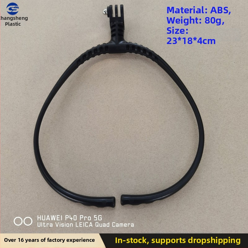 GoPro nyakpántos tartó akciókamerákhoz, műanyag kivitel, logónyomtatás támogatott, kompatibilis GoPro-val és más akciókamerákkal