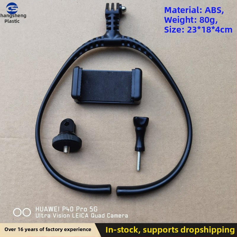 GoPro nyakpántos tartó akciókamerákhoz, műanyag kivitel, logónyomtatás támogatott, kompatibilis GoPro-val és más akciókamerákkal