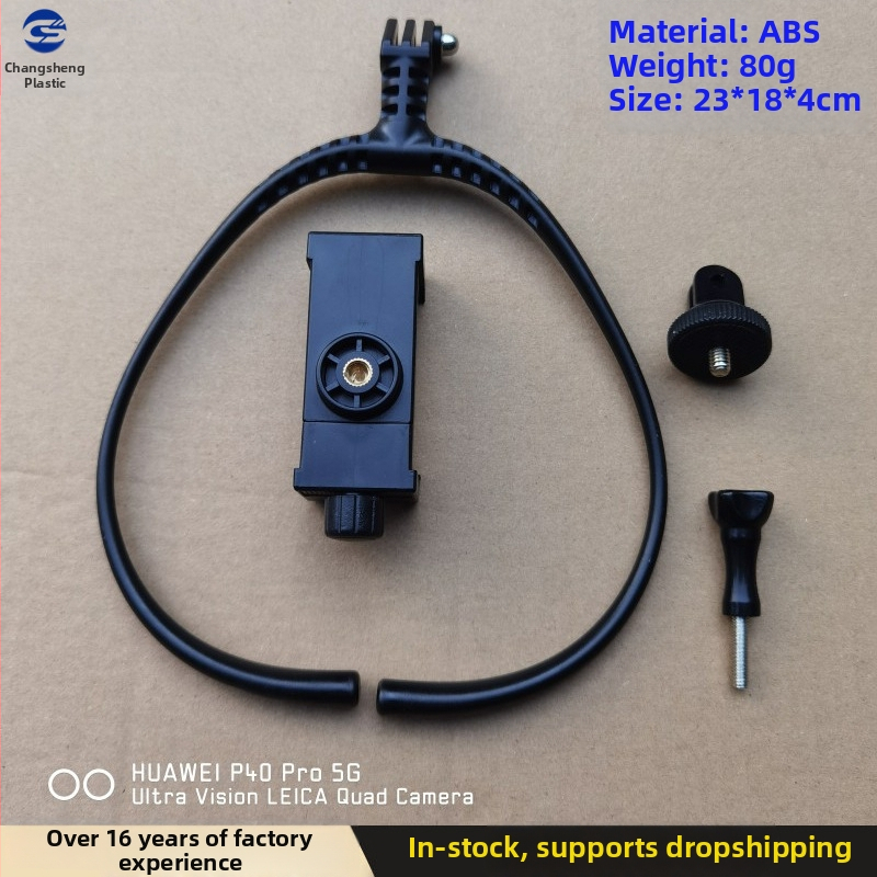 GoPro nyakpántos tartó akciókamerákhoz, műanyag kivitel, logónyomtatás támogatott, kompatibilis GoPro-val és más akciókamerákkal