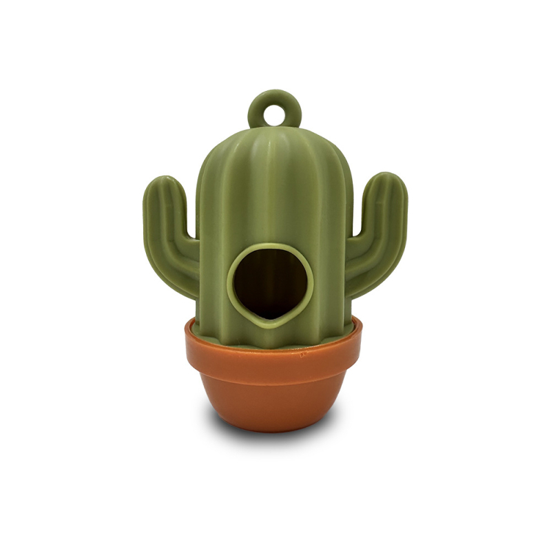 Kit portabil pentru colectarea dejecțiilor animalelor de companie în exterior: pungă de deșeuri și lopățică, design cactus/succulent, din plastic