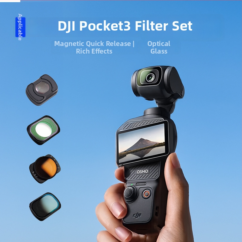 Mágneses szűrő készlet DJI Pocket 3-hoz ND és CPL polarizátorokkal, üveg