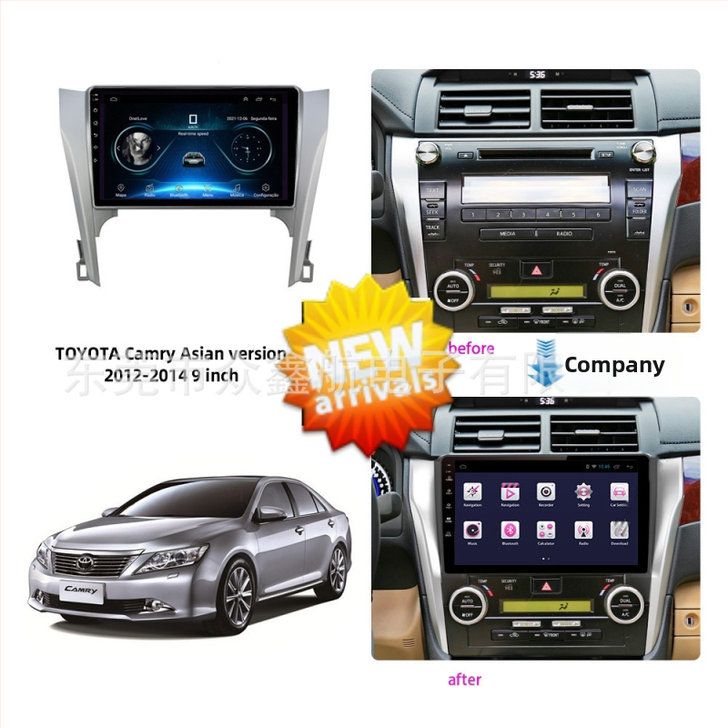 Rám navigačnej obrazovky pre Toyota Camry 2012-2014 – ABS+PC, CPLUNT, 1 kg, retrofit stredovej Konzoly