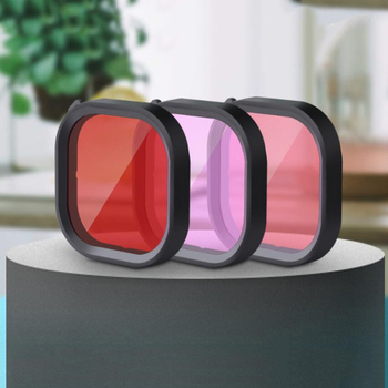 GoPro Hero8 филтър за водоустойчив корпус, пластмасова конструкция, за дълбоководолазно гмуркане, с печатно лого