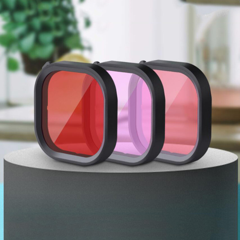 GoPro Hero8 филтър за водоустойчив корпус, пластмасова конструкция, за дълбоководолазно гмуркане, с печатно лого