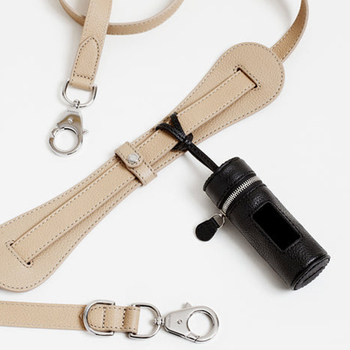 Bőrből készült háziállat ürülék-zacskó tartó, hordozható kültéri használatra, kompatibilis kutyákkal és macskákkal, a Hoshino Leather Goods márka, Shenzhen eredetű, szabványos vastagság