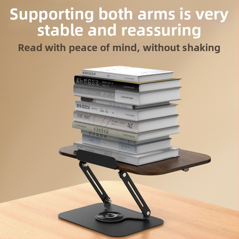 Stojan na tablet z masívneho dreva so 360° rotáciou, nastaviteľný, model R51, kompatibilný s iPadom, iPhone a iPod touch