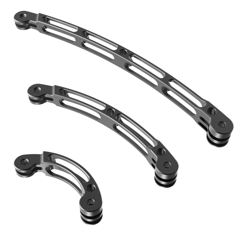 Bară de extensie pentru cameră de acțiune GoPro11/GoPro10 și Insta360 X3, aliaj de aluminiu, GP155A/GP155B/GP155C, include braț de extensie pentru cască și tijă curbată