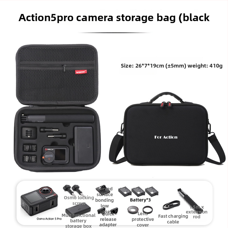 Geantă de stocare DJI Osmo Action 5 Pro, compatibilă cu accesorii Action 6, personalizabilă la cerere