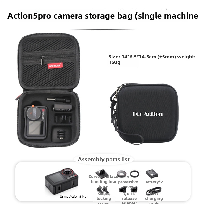 Geantă de stocare DJI Osmo Action 5 Pro, compatibilă cu accesorii Action 6, personalizabilă la cerere