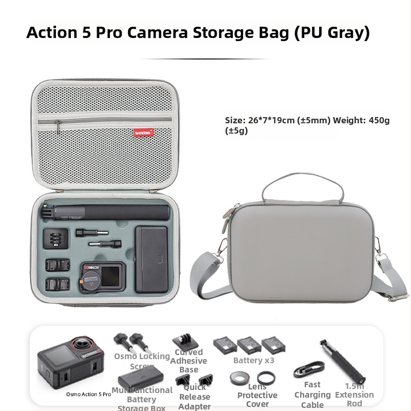 Geantă de stocare DJI Osmo Action 5 Pro, compatibilă cu accesorii Action 6, personalizabilă la cerere