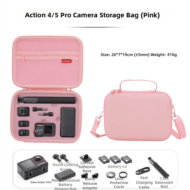 Geantă de stocare DJI Osmo Action 5 Pro, compatibilă cu accesorii Action 6, personalizabilă la cerere