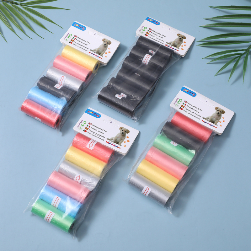 Wangcai Pungi Roll-up pentru Excrementele Animalelor, deschidere plată, din plastic, grosime normală, pentru pisici și câini