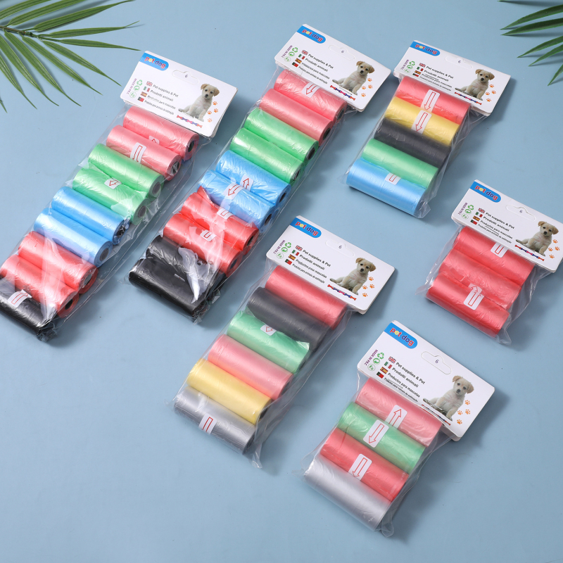 Wangcai Pungi Roll-up pentru Excrementele Animalelor, deschidere plată, din plastic, grosime normală, pentru pisici și câini