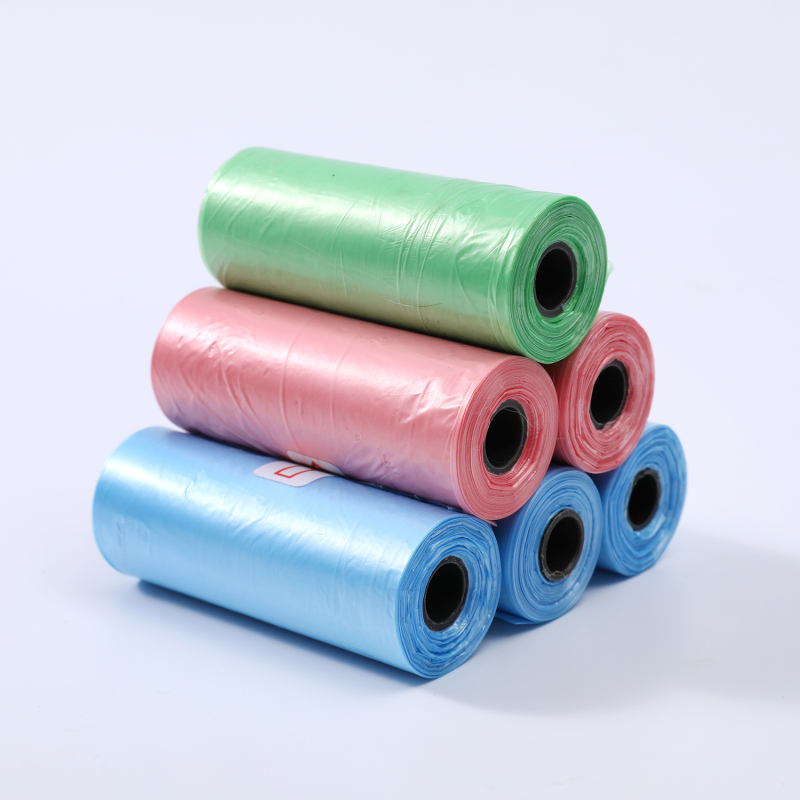 Wangcai Pungi Roll-up pentru Excrementele Animalelor, deschidere plată, din plastic, grosime normală, pentru pisici și câini